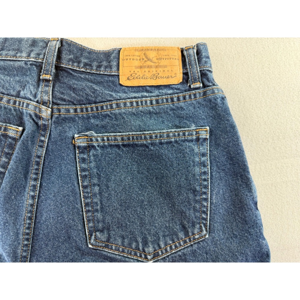 Eddie Bauer Vintage High Waisted Mom Jeans Blue Denim Straight Leg Womens 12
